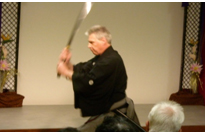 Iaido swordsman Sakura event